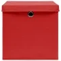 Storage boxes with lids 10 pcs fabric red 32x32x32 cm by vidaXL, Storage baskets - Ref: Foro24-288364, Price: 74,14 €, Discou...