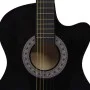 Western classical guitar set 12 pieces 6 strings black 38" by vidaXL, Guitars - Ref: Foro24-70133, Price: 89,52 €, Discount: %