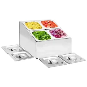 Gastronorm-Tablettträger mit 4 1/6 Edelstahltabletts von vidaXL, Behälter für Küchenutensilien - Ref: Foro24-51223, Preis: 70...