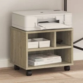 Druckerständer mit Sonoma-Eichenrädern 41x32x34,5 cm von vidaXL, Drucker unterstützt - Ref: Foro24-840613, Preis: 47,29 €, Ra...