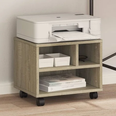 Druckerständer mit Sonoma-Eichenrädern 41x32x34,5 cm von vidaXL, Drucker unterstützt - Ref: Foro24-840613, Preis: 47,29 €, Ra...