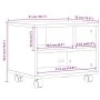 Druckerständer mit Sonoma-Eichenrädern 41x32x34,5 cm von vidaXL, Drucker unterstützt - Ref: Foro24-840613, Preis: 47,29 €, Ra...