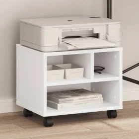 Printer stand with wheels white 41x32x34.5 cm by vidaXL, Printer supports - Ref: Foro24-840611, Price: 38,89 €, Discount: %