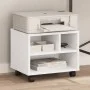 Druckerständer mit Rollen weiß 41x32x34,5 cm von vidaXL, Drucker unterstützt - Ref: Foro24-840611, Preis: 38,89 €, Rabatt: %