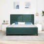 Estructura de cama Verde oscuro 180 x 200 cm Terciopelo