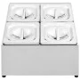 Gastronorm-Tablettträger mit 4 1/6 Edelstahltabletts von vidaXL, Behälter für Küchenutensilien - Ref: Foro24-51223, Preis: 70...