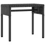 Lounger with hood and black synthetic rattan table by vidaXL, Loungers - Ref: Foro24-368197, Price: 205,47 €, Discount: %