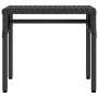 Lounger with hood and black synthetic rattan table by vidaXL, Loungers - Ref: Foro24-368197, Price: 187,55 €, Discount: %
