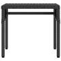 Lounger with hood and black synthetic rattan table by vidaXL, Loungers - Ref: Foro24-368197, Price: 205,47 €, Discount: %