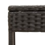 Lounger with hood and black synthetic rattan table by vidaXL, Loungers - Ref: Foro24-368197, Price: 187,55 €, Discount: %
