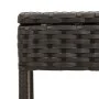 Lounger with hood and black synthetic rattan table by vidaXL, Loungers - Ref: Foro24-368197, Price: 205,47 €, Discount: %