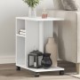 Beistelltisch mit weißen Holzwerkstoffrädern 50x30x55 cm von vidaXL, Seitentische - Ref: Foro24-840569, Preis: 42,63 €, Rabat...