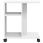 Beistelltisch mit weißen Holzwerkstoffrädern 50x30x55 cm von vidaXL, Seitentische - Ref: Foro24-840569, Preis: 42,63 €, Rabat...
