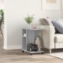 Sonoma grauer Beistelltisch mit Rädern aus technischem Holz, 50 x 30 x 55 cm von vidaXL, Seitentische - Ref: Foro24-840574, P...