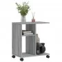 Mesa auxiliar ruedas madera ingeniería gris Sonoma 50x30x55 cm de vidaXL, Mesas auxiliares - Ref: Foro24-840574, Precio: 41,8...