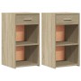 Nachttische, 2 Stück, Holzwerkstoff, Sonoma-Eiche, 35 x 34 x 65 cm von vidaXL, Nachttische - Ref: Foro24-840581, Preis: 64,26...