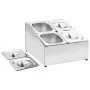 Soporte bandeja Gastronorm con 4 bandejas 1/6 acero inoxidable de vidaXL, Contenedores para utensilios de cocina - Ref: Foro2...