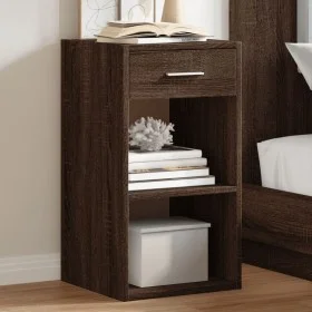 Oak brown engineered wood bedside table 35x34x65 cm by vidaXL, Nightstands - Ref: Foro24-840588, Price: 45,75 €, Discount: %