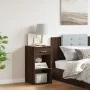 Mesita de noche madera de ingeniería marrón roble 35x34x65 cm de vidaXL, Mesitas de noche - Ref: Foro24-840588, Precio: 45,75...