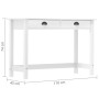 Hill console table with 2 pine wood drawers 110x45x74 cm by vidaXL, Side tables - Ref: Foro24-288992, Price: 94,66 €, Discoun...