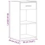 Mesita de noche madera de ingeniería marrón roble 35x34x65 cm de vidaXL, Mesitas de noche - Ref: Foro24-840588, Precio: 45,75...