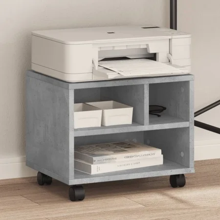 Druckerständer mit Betonrädern in Grau, 41x32x34,5 cm. von vidaXL, Drucker unterstützt - Ref: Foro24-840614, Preis: 36,68 €, ...