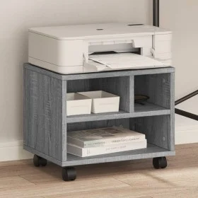 Druckerständer mit Rädern in Grau Sonoma 41x32x34,5 cm von vidaXL, Drucker unterstützt - Ref: Foro24-840616, Preis: 43,56 €, ...