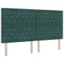 Estructura de cama Verde oscuro 180 x 200 cm Terciopelo