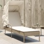 Tumbona con capota ratán sintético beige by vidaXL, Loungers - Ref: Foro24-368192, Price: 182,92 €, Discount: %