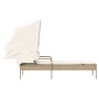 Tumbona con capota ratán sintético beige by vidaXL, Loungers - Ref: Foro24-368192, Price: 182,92 €, Discount: %