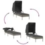 Tumbona con capota ratán sintético gris by vidaXL, Loungers - Ref: Foro24-368190, Price: 194,58 €, Discount: %