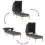 Tumbona con capota ratán sintético gris by vidaXL, Loungers - Ref: Foro24-368190, Price: 180,97 €, Discount: %