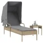 Tumbona con capota y mesa ratán sintético beige von vidaXL, Liegen - Ref: Foro24-368200, Preis: 207,84 €, Rabatt: %