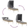 Tumbona con capota y mesa ratán sintético beige von vidaXL, Liegen - Ref: Foro24-368200, Preis: 193,31 €, Rabatt: %