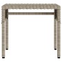 Tumbona con capota y mesa ratán sintético gris claro de vidaXL, Tumbonas - Ref: Foro24-368202, Precio: 193,22 €