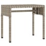 Tumbona con capota y mesa ratán sintético gris claro de vidaXL, Tumbonas - Ref: Foro24-368202, Precio: 193,22 €