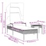 Tumbona con capota y mesa ratán sintético gris claro de vidaXL, Tumbonas - Ref: Foro24-368202, Precio: 193,22 €