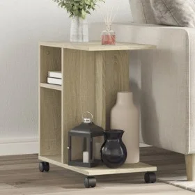 Mesa auxiliar con ruedas madera ingeniería Sonoma 50x30x55 cm by vidaXL, Side tables - Ref: Foro24-840571, Price: 40,80 €, Di...