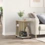 Mesa auxiliar con ruedas madera ingeniería Sonoma 50x30x55 cm by vidaXL, Side tables - Ref: Foro24-840571, Price: 37,97 €, Di...