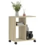 Mesa auxiliar con ruedas madera ingeniería Sonoma 50x30x55 cm by vidaXL, Side tables - Ref: Foro24-840571, Price: 40,80 €, Di...