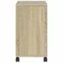 Mesa auxiliar con ruedas madera ingeniería Sonoma 50x30x55 cm by vidaXL, Side tables - Ref: Foro24-840571, Price: 40,80 €, Di...