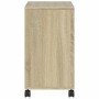 Mesa auxiliar con ruedas madera ingeniería Sonoma 50x30x55 cm by vidaXL, Side tables - Ref: Foro24-840571, Price: 37,97 €, Di...