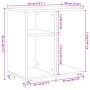Mesa auxiliar con ruedas madera ingeniería Sonoma 50x30x55 cm by vidaXL, Side tables - Ref: Foro24-840571, Price: 37,97 €, Di...
