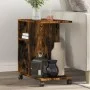 Mesa auxiliar ruedas madera ingeniería roble ahumado 50x30x55cm by vidaXL, Side tables - Ref: Foro24-840573, Price: 35,96 €, ...
