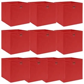 Storage boxes 10 pcs red fabric 32x32x32 cm by vidaXL, Storage baskets - Ref: Foro24-288363, Price: 47,06 €, Discount: %