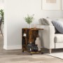 Mesa auxiliar ruedas madera ingeniería roble ahumado 50x30x55cm von vidaXL, Seitentische - Ref: Foro24-840573, Preis: 34,35 €...