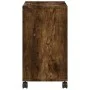 Mesa auxiliar ruedas madera ingeniería roble ahumado 50x30x55cm by vidaXL, Side tables - Ref: Foro24-840573, Price: 35,96 €, ...