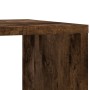 Mesa auxiliar ruedas madera ingeniería roble ahumado 50x30x55cm