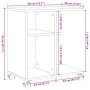 Mesa auxiliar ruedas madera ingeniería roble ahumado 50x30x55cm by vidaXL, Side tables - Ref: Foro24-840573, Price: 35,96 €, ...