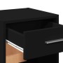 Mesita de noche madera de ingeniería negro 35x34x65 cm by vidaXL, Nightstands - Ref: Foro24-840578, Price: 46,52 €, Discount: %